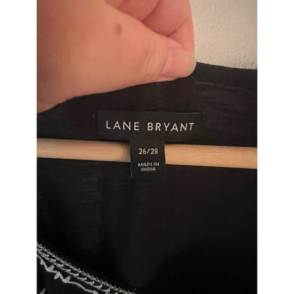 Lane Bryant flutter sleeve embroidered peasant top boho floral gauzy flowy - Picture 3 of 7